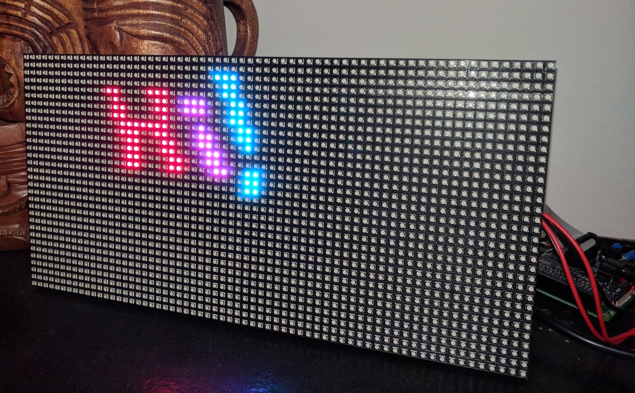 LED matrix photo with flash